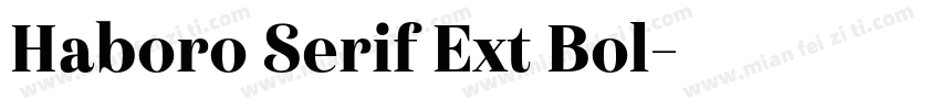 Haboro Serif Ext Bol字体转换